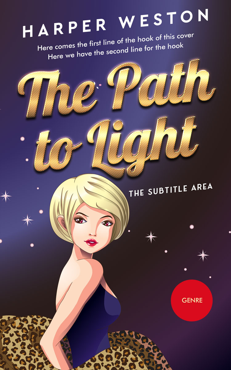 2D view of Premade Chick Lit Book Cover - Martinique