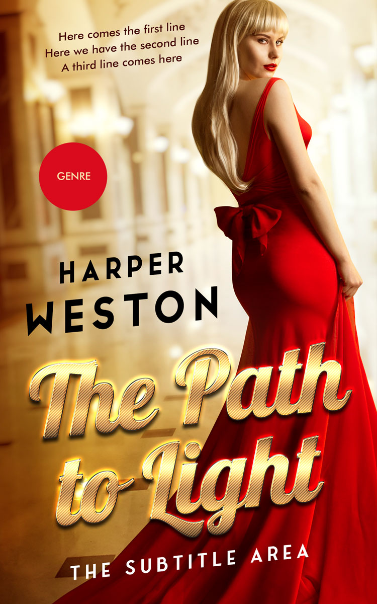 2D view of Premade Romance Book Cover - Chamois