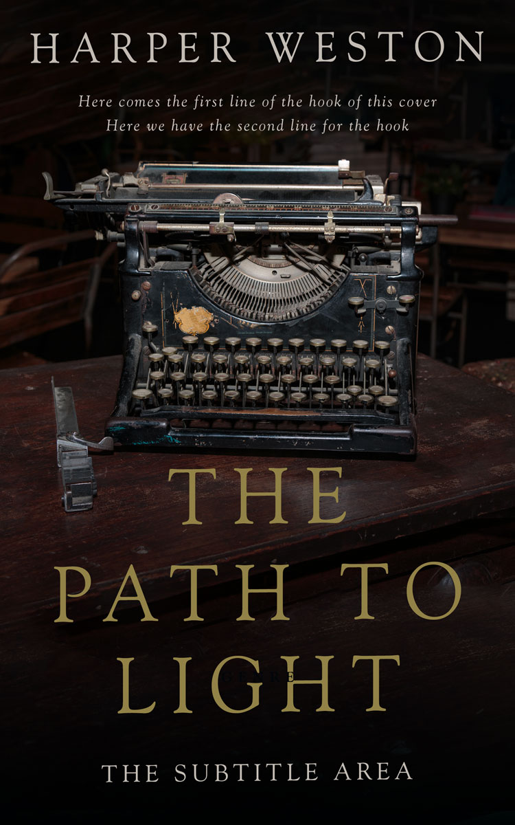 2D view of Premade Historical Book Cover - Cocoa Brown