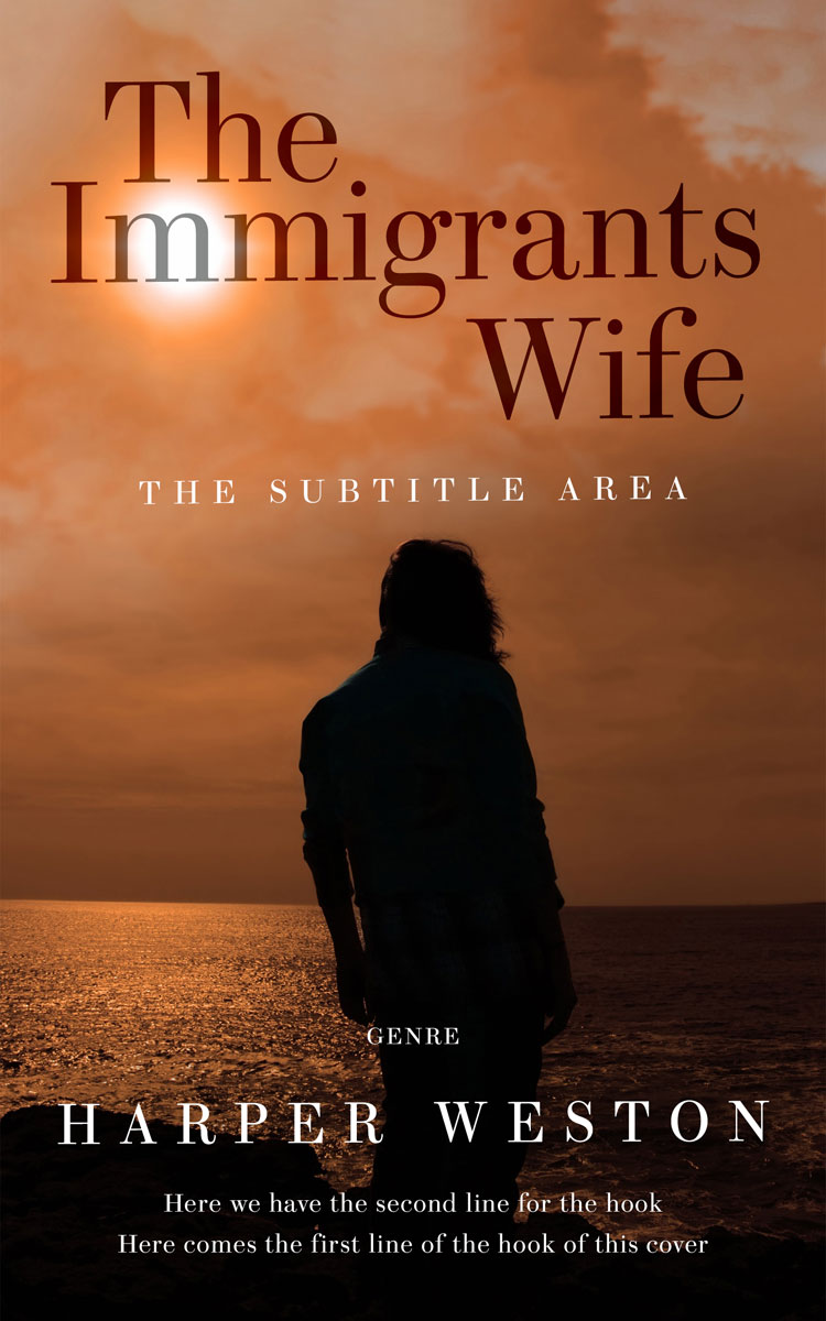 2D view of Premade Romance Book Cover - Brown Rust