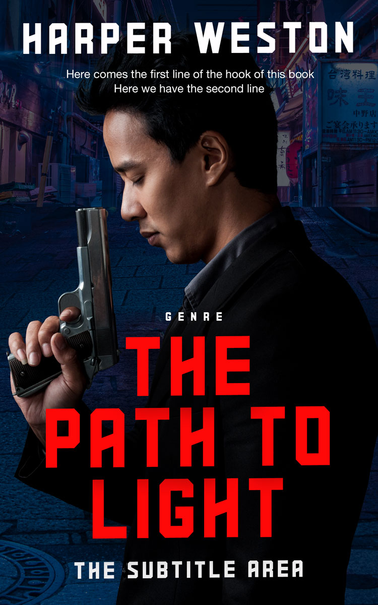 2D view of Premade Mystery & Thriller & Suspense Book Cover - Ebony