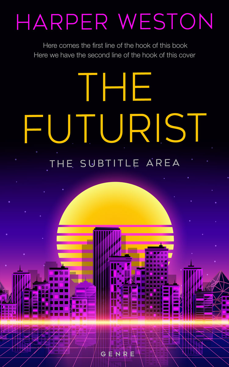 2D view of Premade Mystery & Thriller & Suspense Book Cover - New York Pink