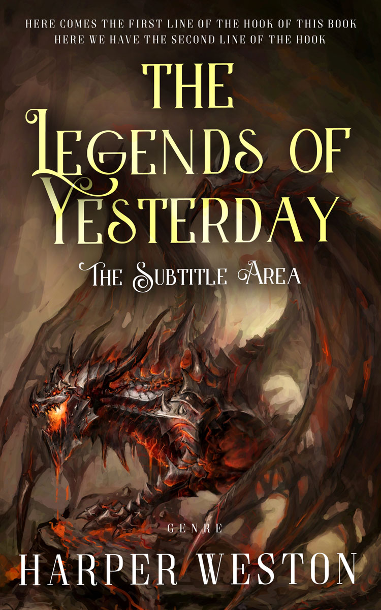 2D view of Premade Fantasy Book Cover - Cork