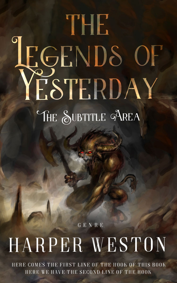 2D view of Premade Fantasy Book Cover - Birch