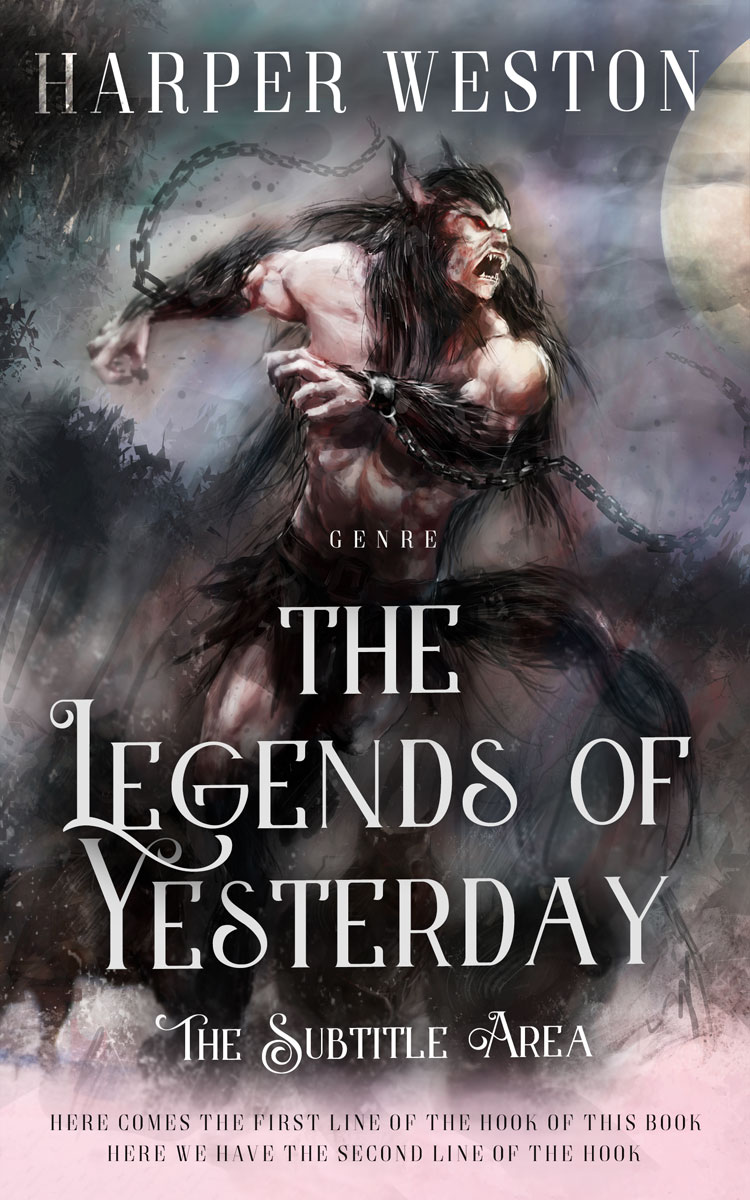 2D view of Premade Fantasy Book Cover - Tundora