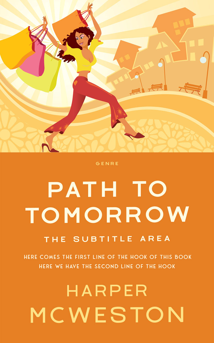 2D view of Premade Chick Lit Book Cover - Fire Bush