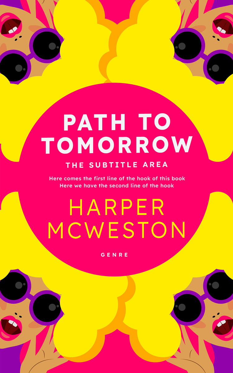 2D view of Premade Chick Lit Book Cover - Rose