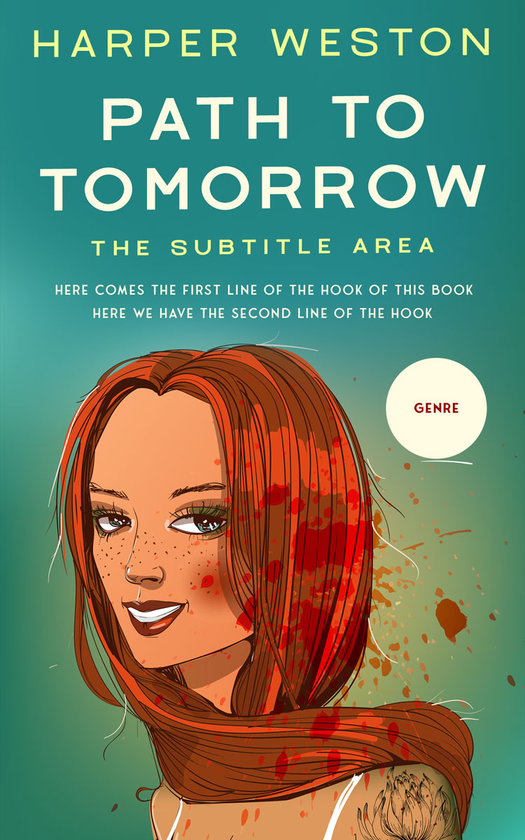 2D view of Premade Chick Lit Book Cover - Paradiso