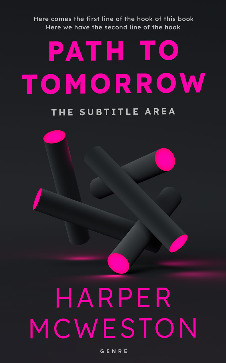 2D view of Premade Abstract Book Cover - Shark