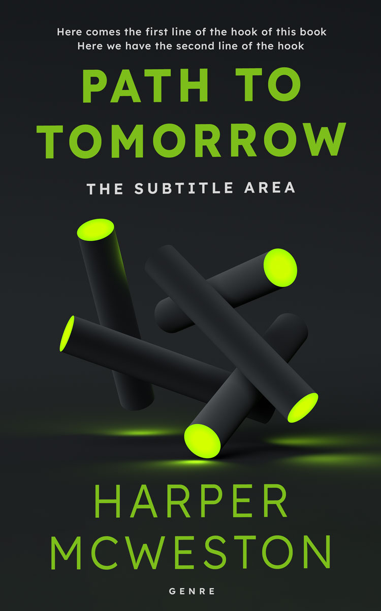 2D view of Premade Surreal Book Cover - Shark