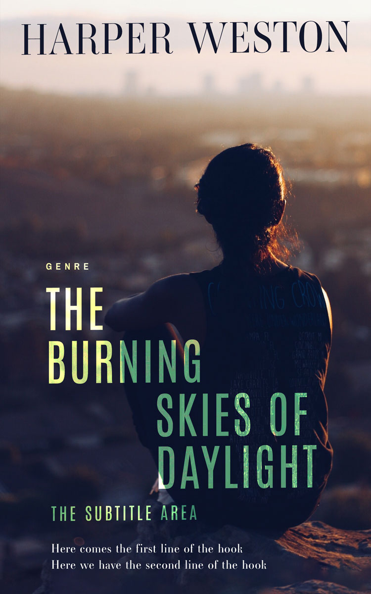 2D view of Premade Teen & Young Adult Book Cover - Soft Amber