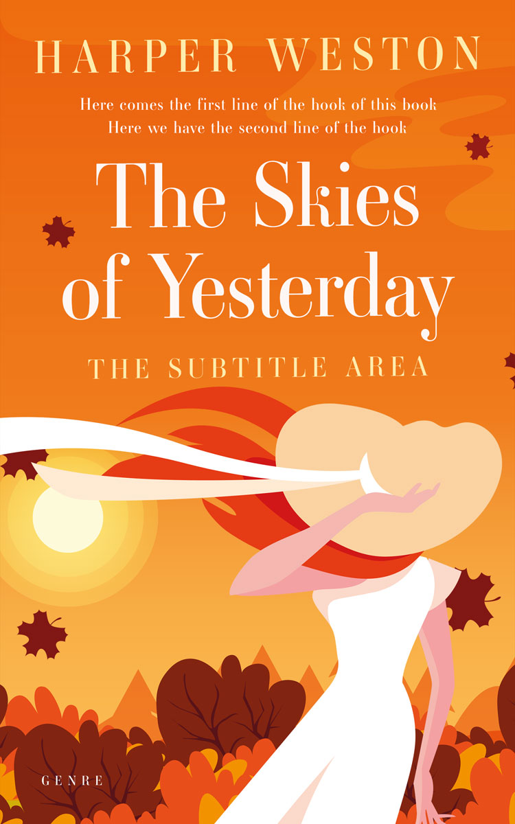 2D view of Premade Chick Lit Book Cover - Tango