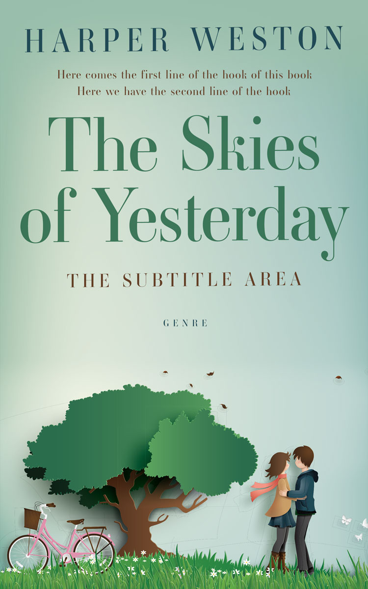 2D view of Premade Romance Book Cover - Gum Leaf