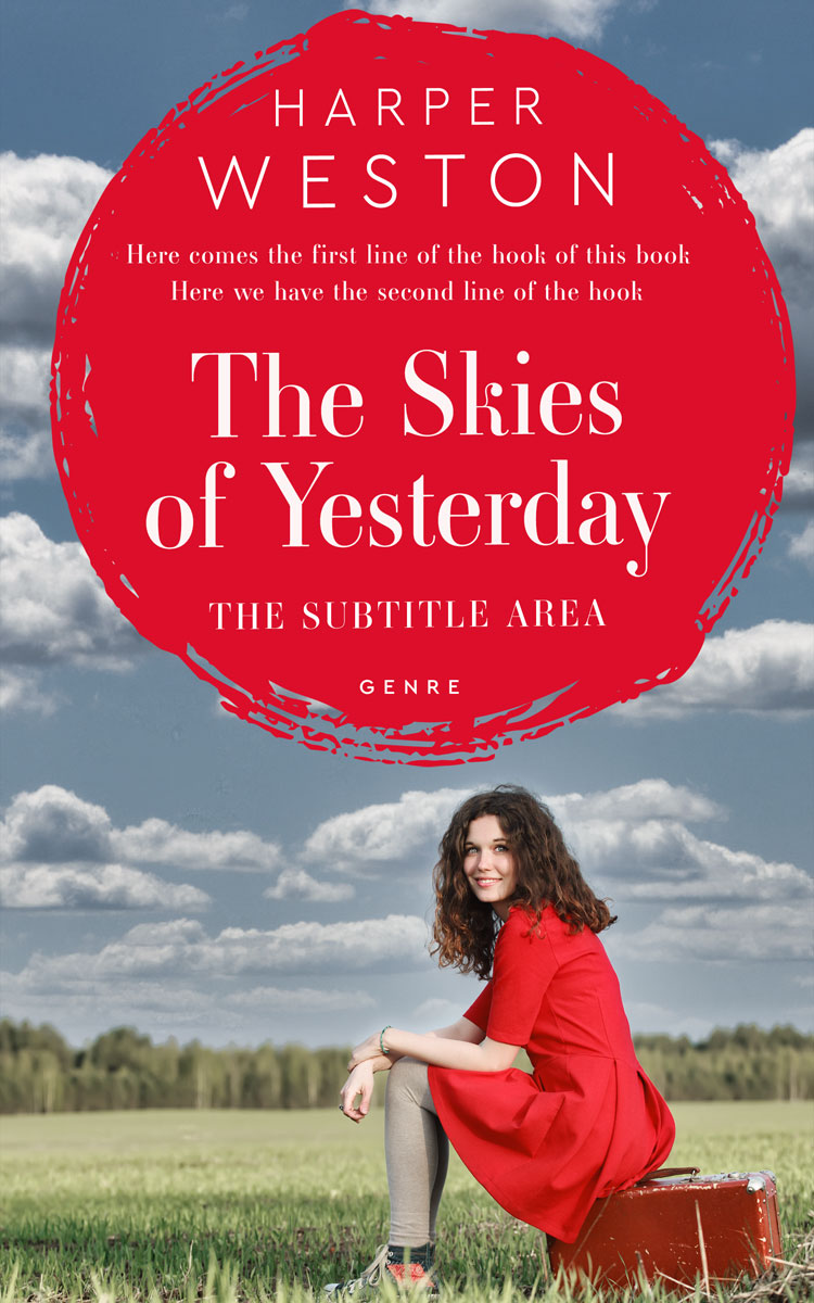 2D view of Premade Literary Fiction Book Cover - Crimson