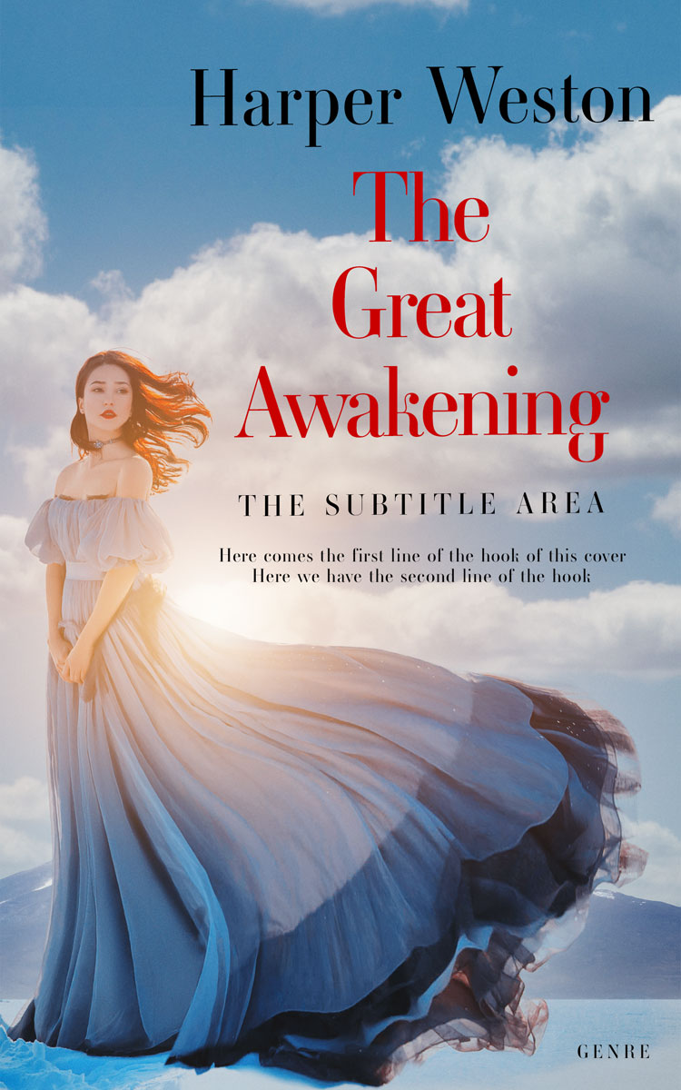 2D view of Premade Romance Book Cover - Pale Slate