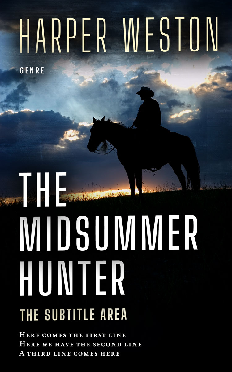 2D view of Premade Action & Adventure Book Cover - Mist Gray