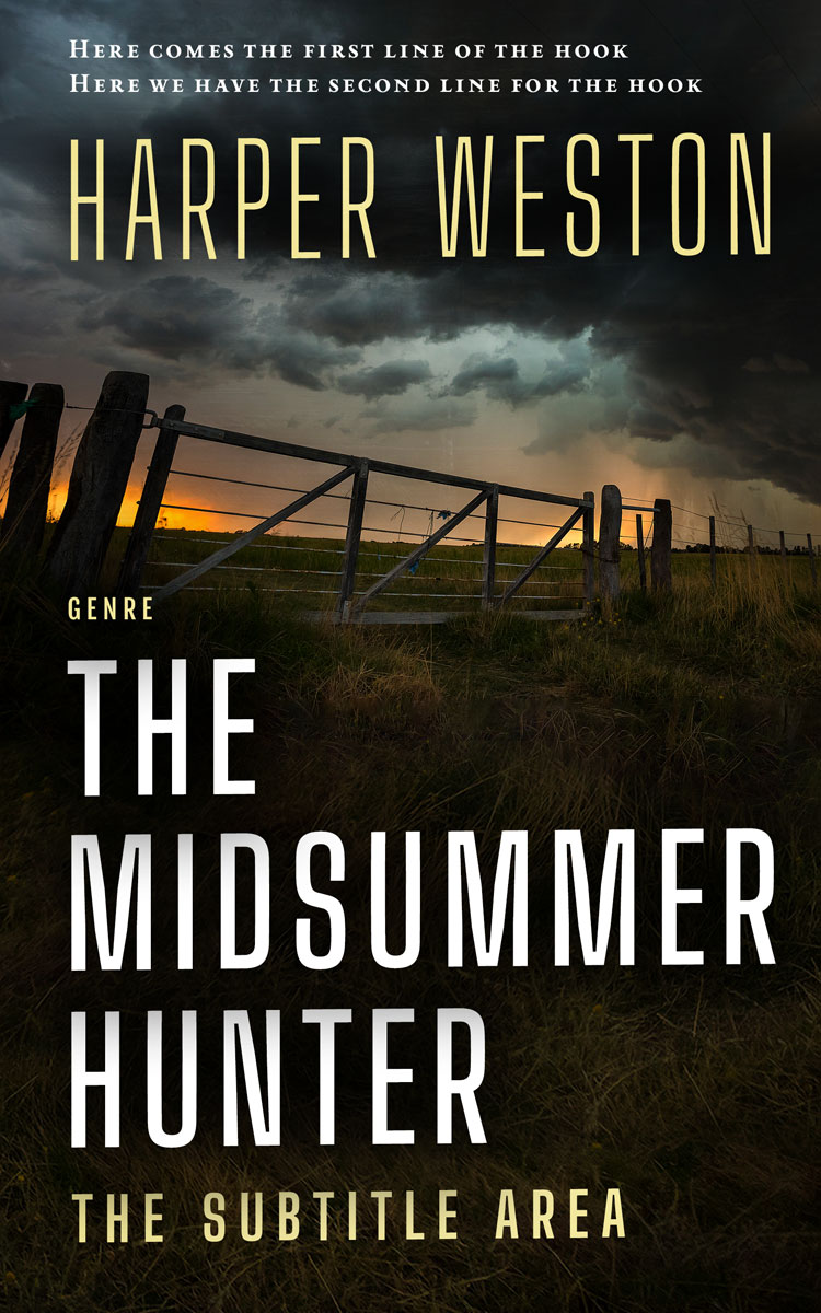 2D view of Premade Western Book Cover - Rangoon Green