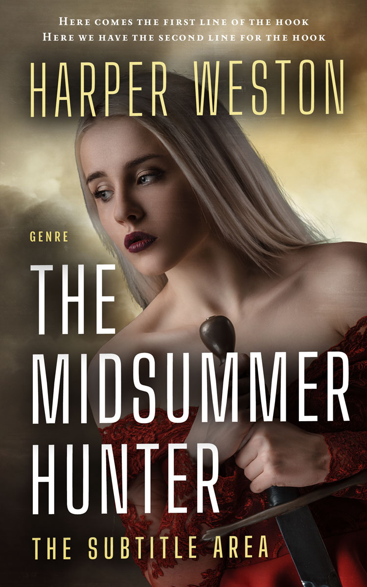 2D view of Premade Fantasy Book Cover - English Walnut