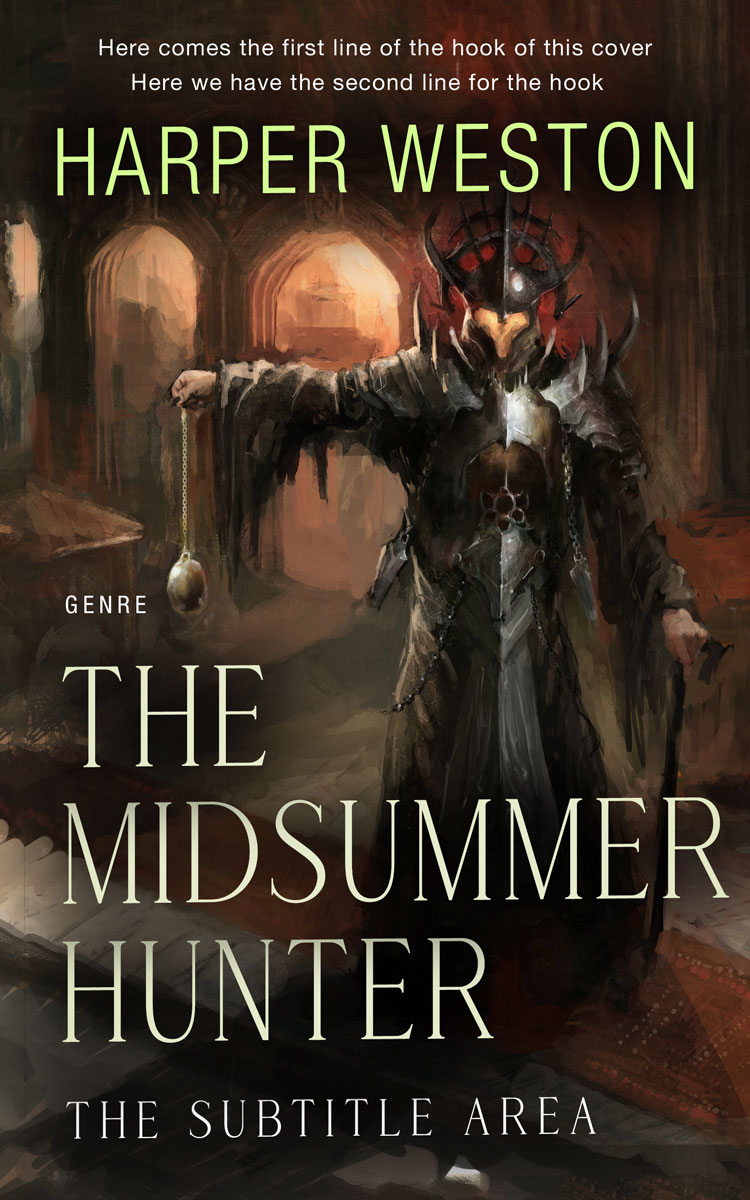 2D view of Premade Fantasy Book Cover - Oil