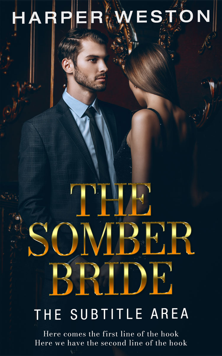 2D view of Premade Romance Book Cover - Ebony