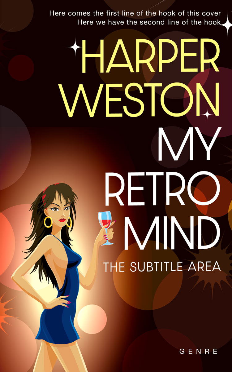 2D view of Premade Chick Lit Book Cover - Harvest Gold