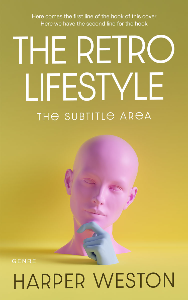 2D view of Premade Abstract Book Cover - Husk