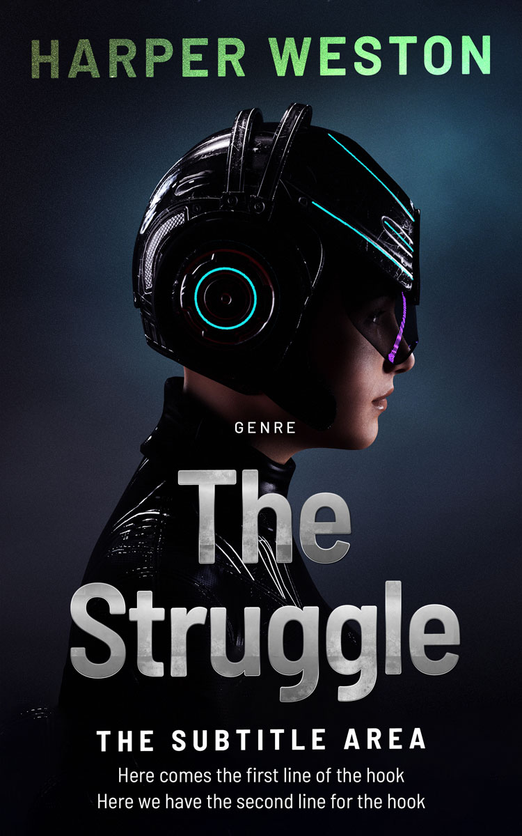 2D view of Premade Science Fiction Book Cover - Bunker