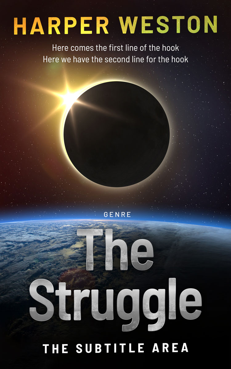 2D view of Premade Science Fiction Book Cover - Thunder