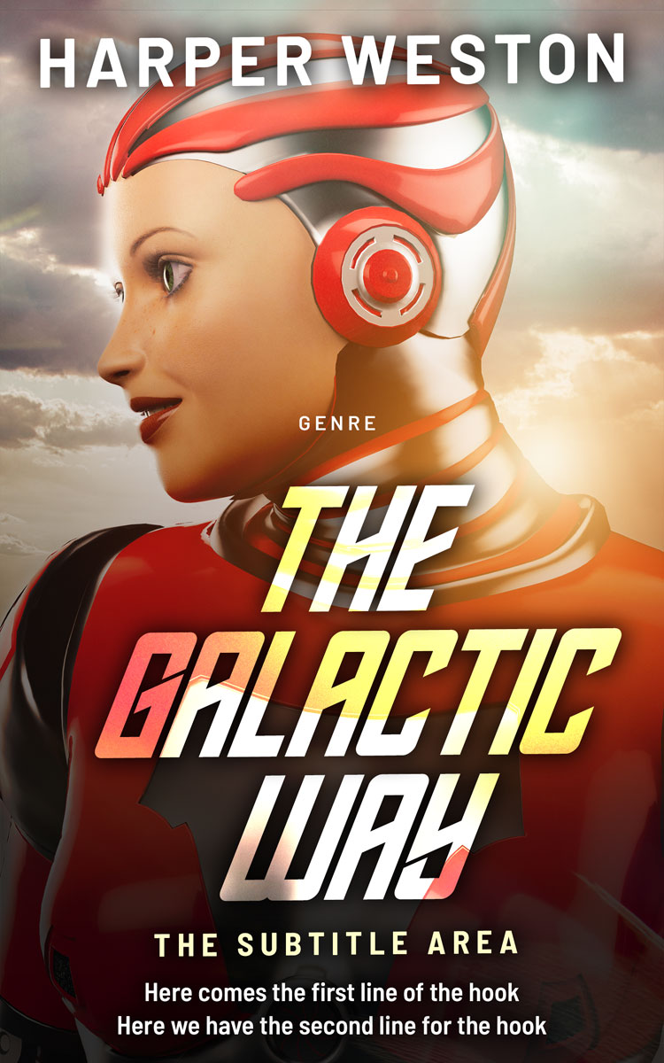 2D view of Premade Science Fiction Book Cover - Indian Khaki