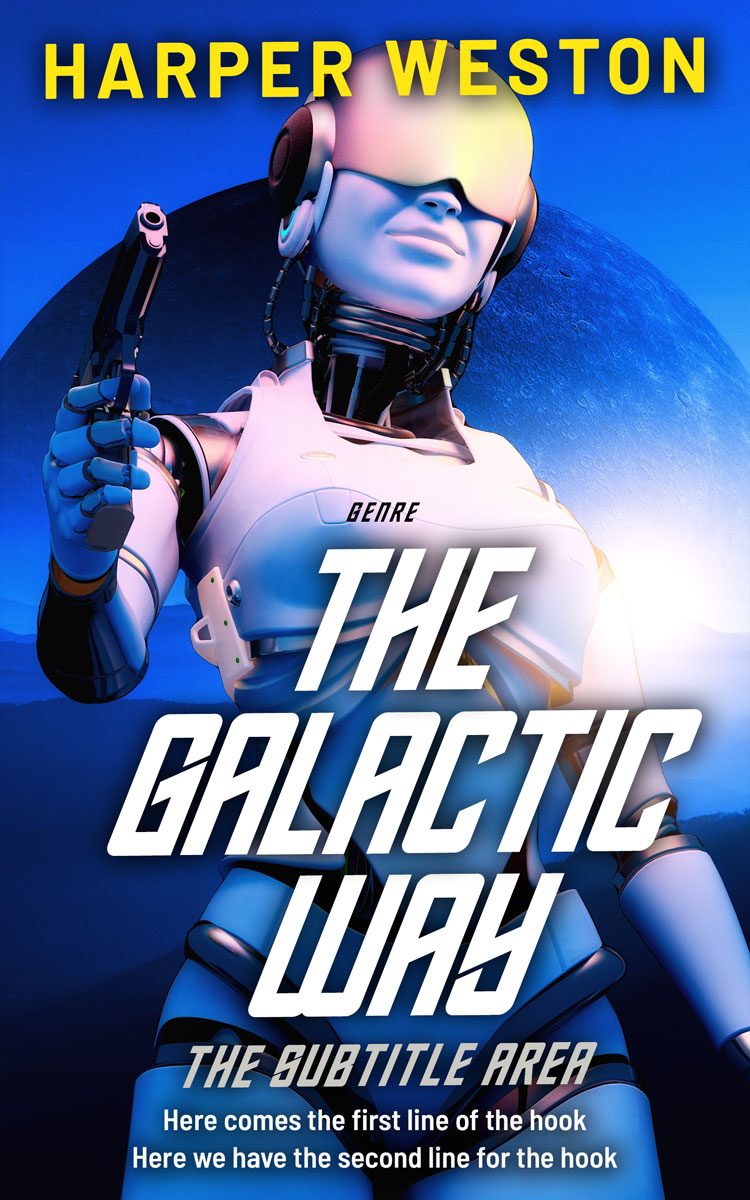 2D view of Premade Science Fiction Book Cover - Swiss Coffee