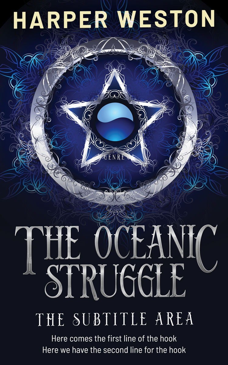 2D view of Ebony #23389 - Premade Fantasy Book Cover