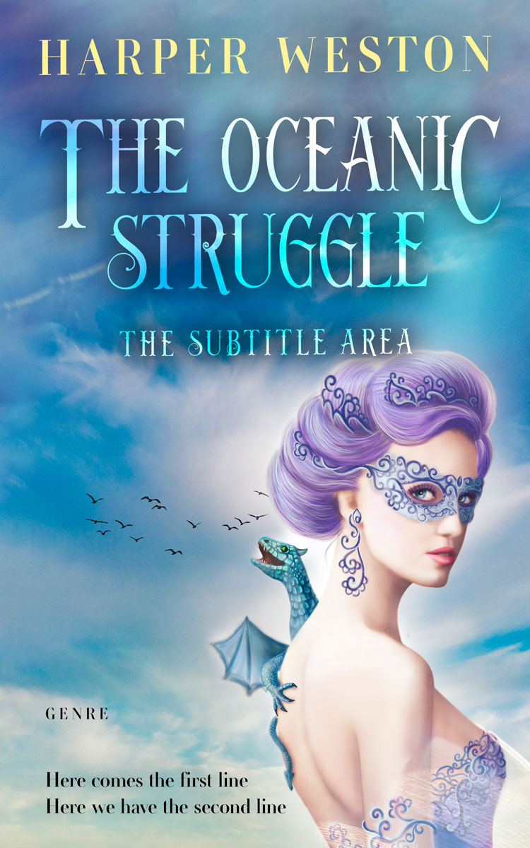 2D view of Premade Fantasy Book Cover - Ship Cove