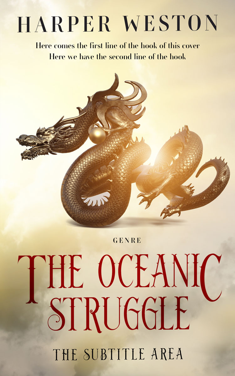 2D view of Premade Science Fiction Book Cover - Stark White