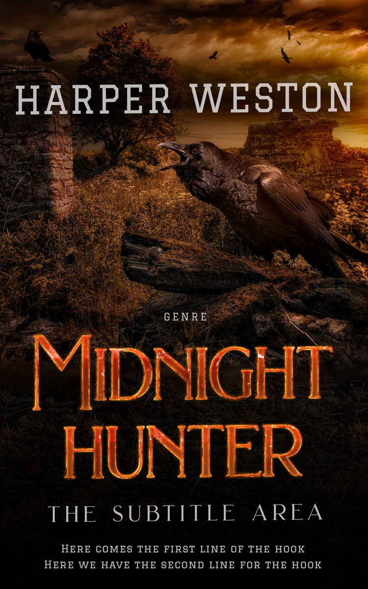 2D view of Premade Horror Book Cover - Asphalt