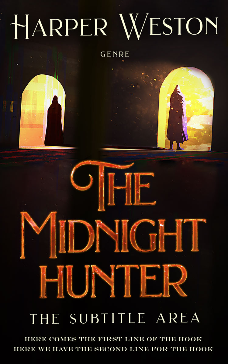 2D view of Premade Fantasy Book Cover - Night Rider