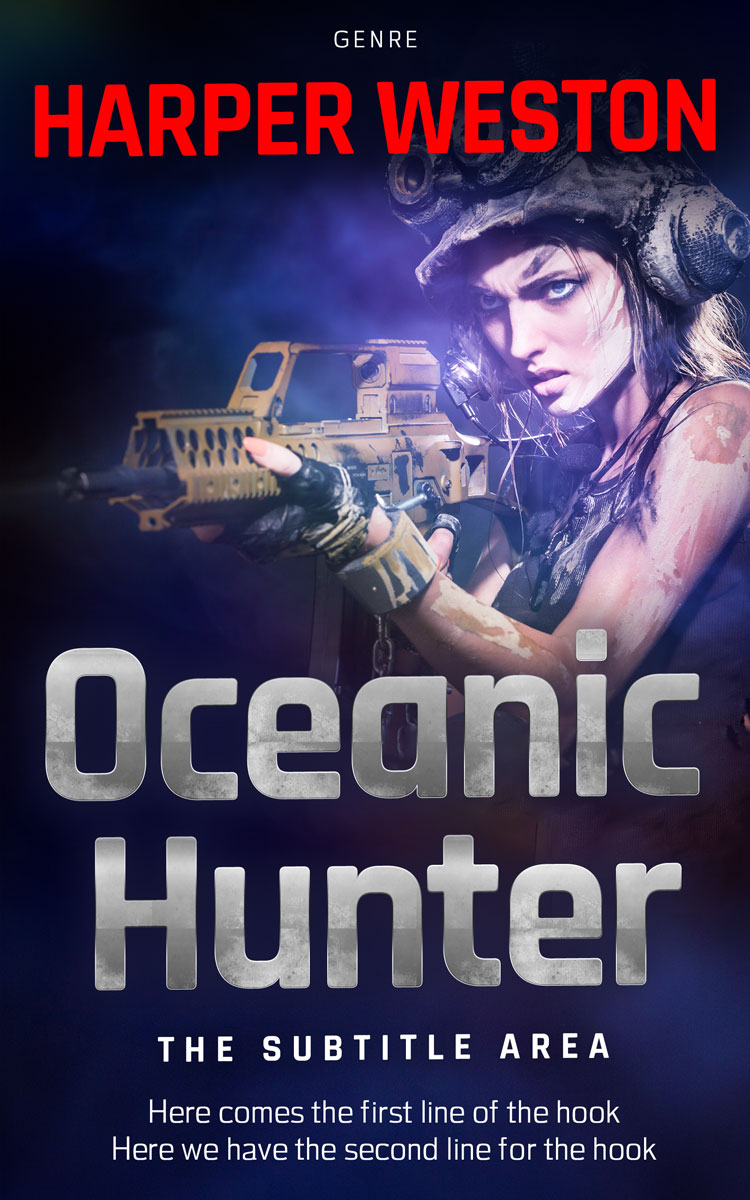 2D view of Premade Science Fiction Book Cover - Oriental Pink