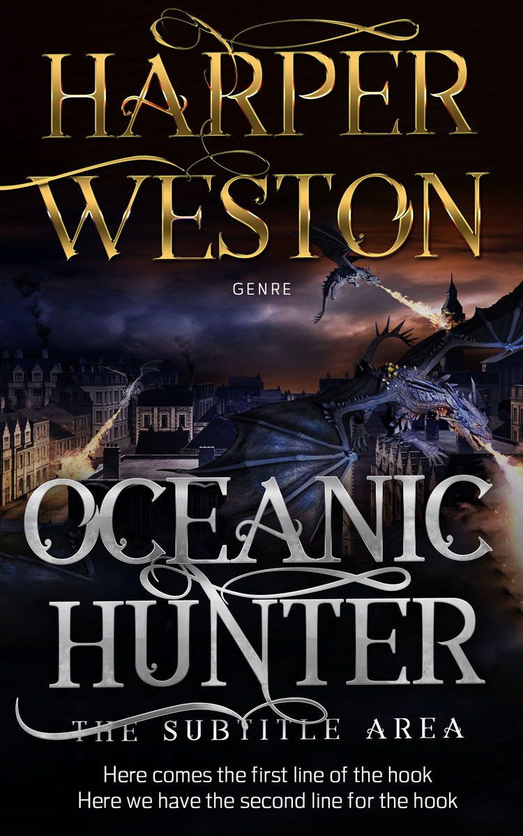 2D view of Premade Fantasy Book Cover - Cinder