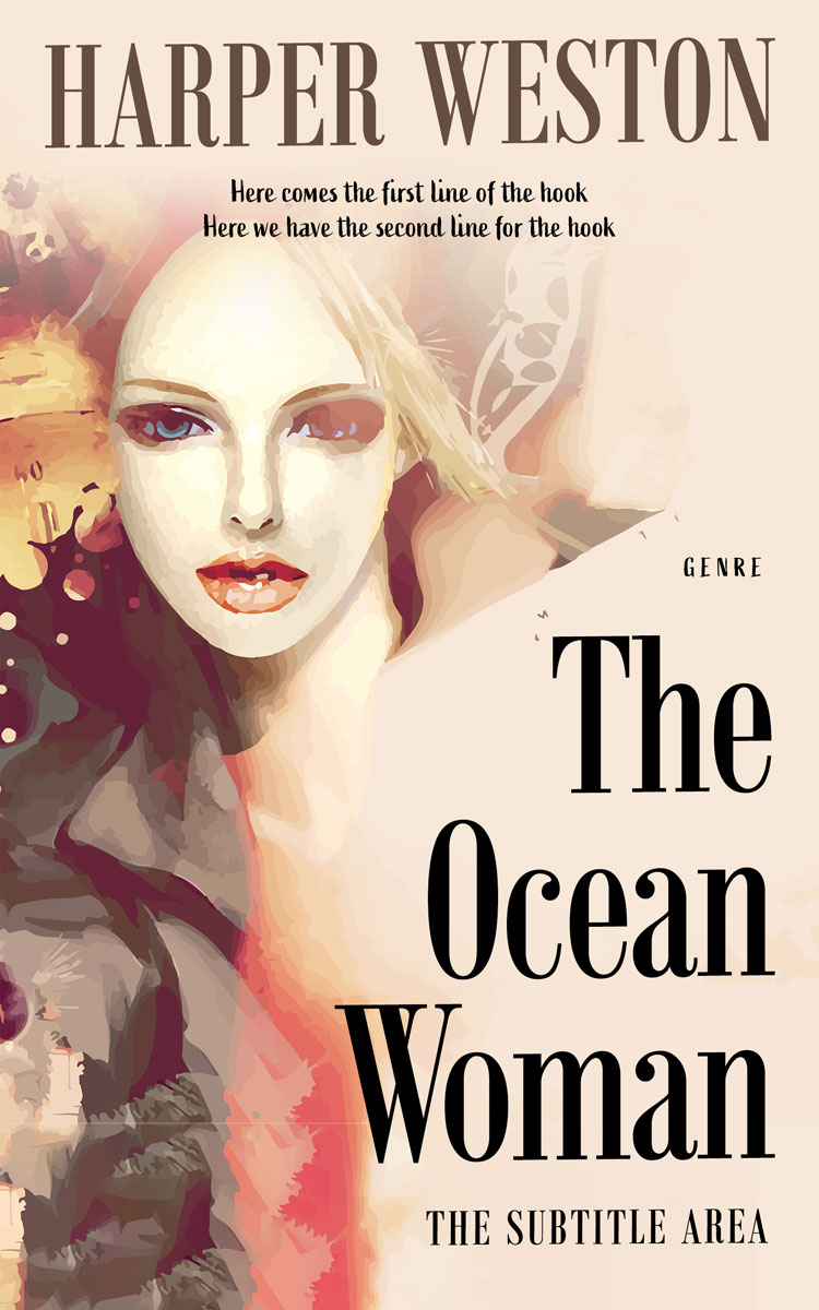 2D view of Premade Chick Lit Book Cover - Woody Brown