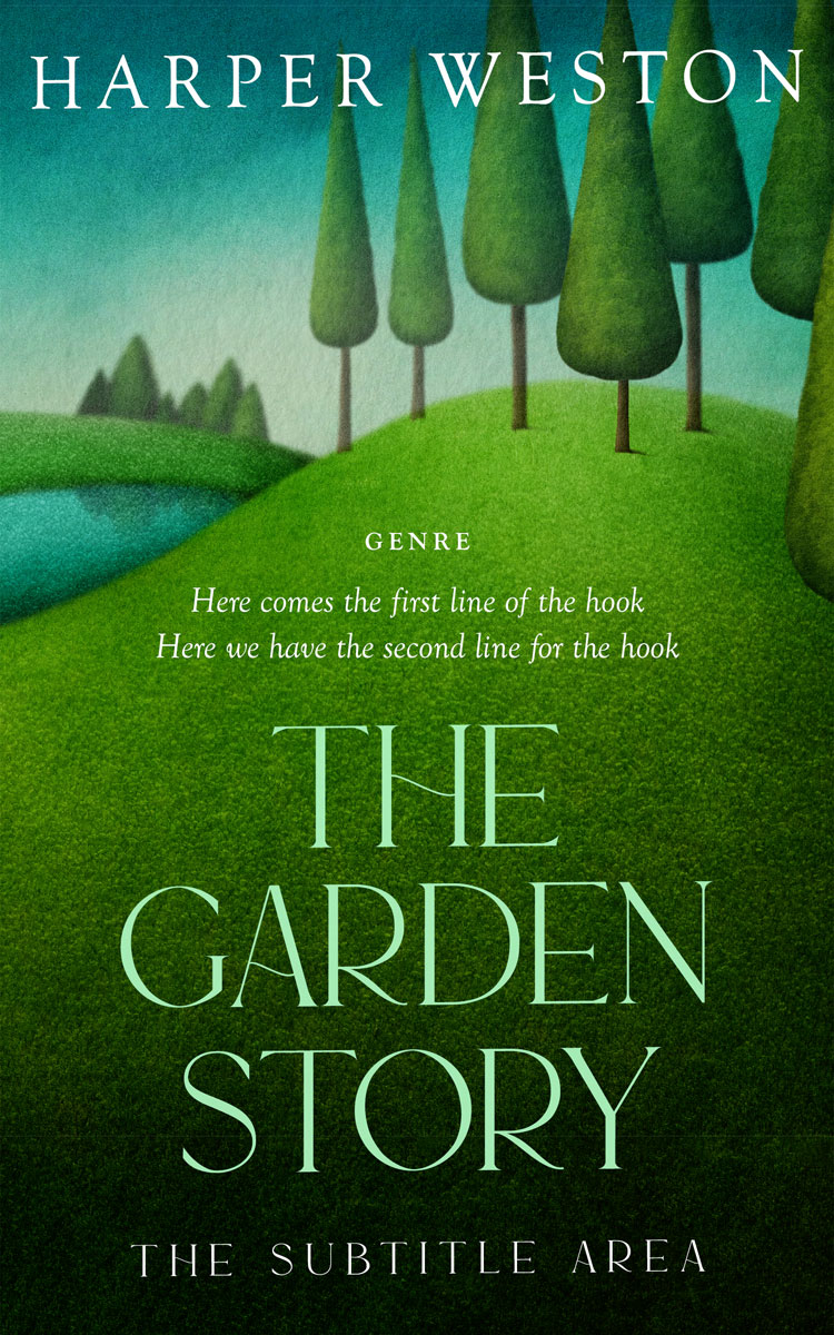 2D view of Premade Fantasy Book Cover - Palm Leaf