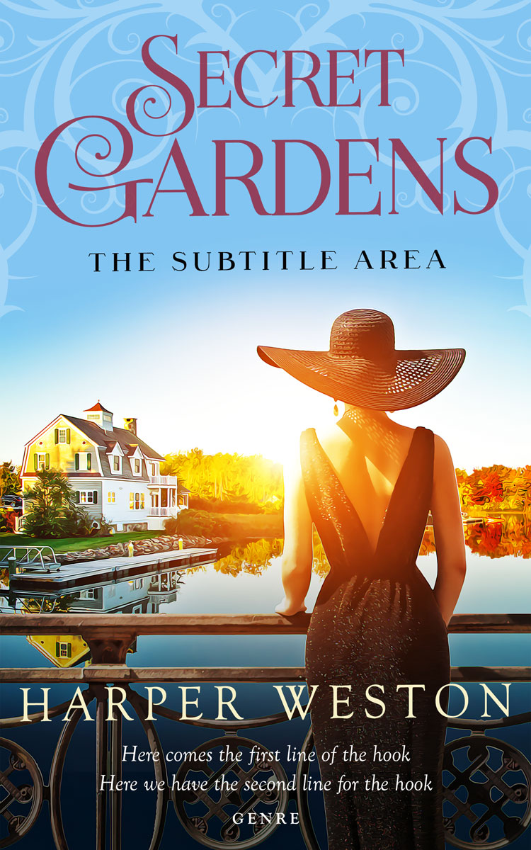 2D view of Premade Romance Book Cover - Cornflower