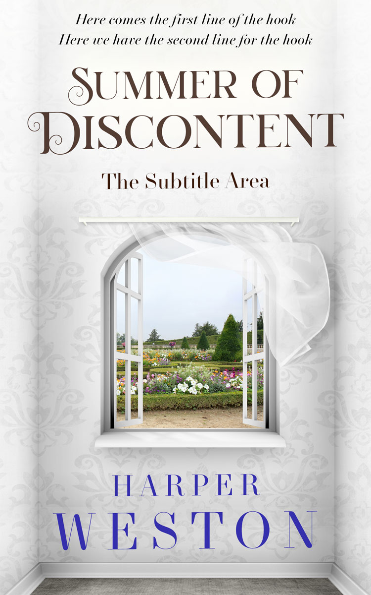 2D view of Premade Literary Fiction Book Cover - Quill Gray