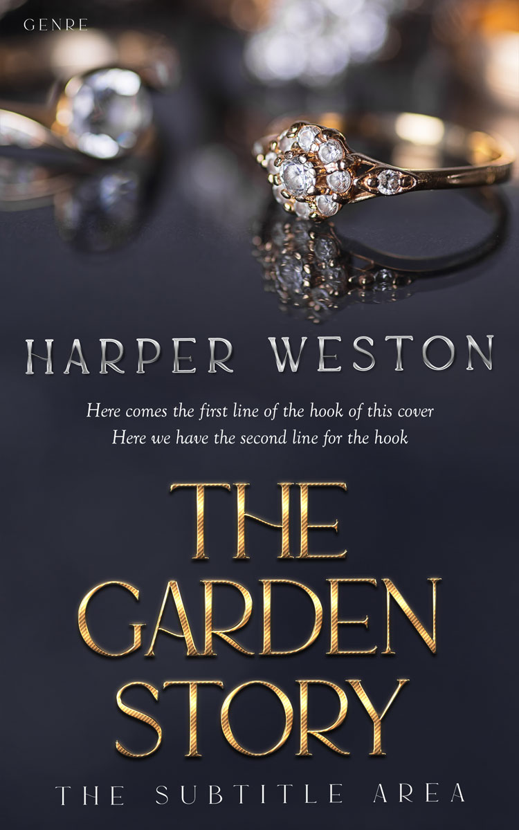 2D view of Premade Romance Book Cover - Charade