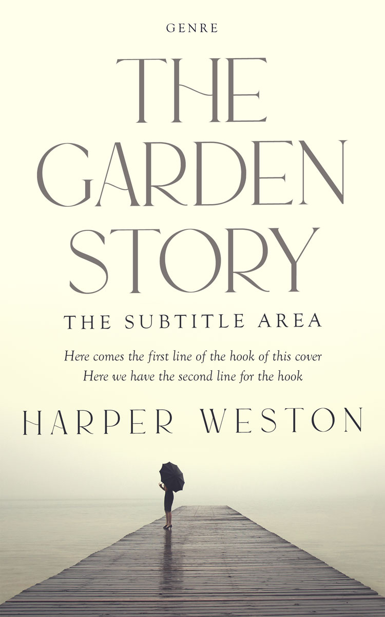 2D view of Premade Literary Fiction Book Cover - Beige