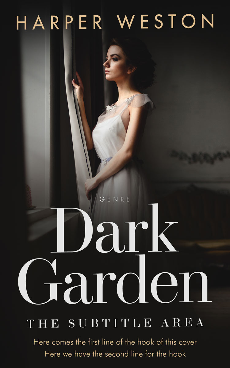 2D view of Premade Romance Book Cover - Cod Gray