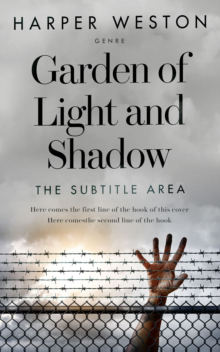 2D view of Premade Apocalyptica Book Cover - Gray Nickel