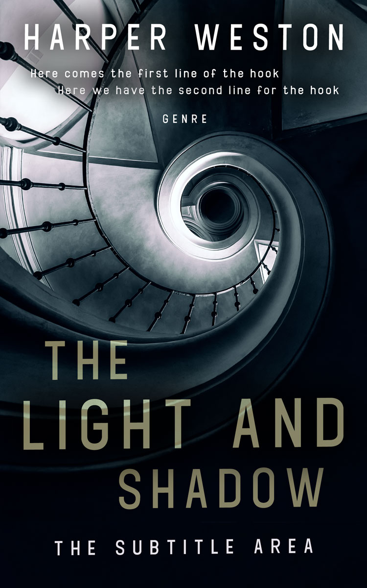 2D view of Premade Mystery & Thriller & Suspense Book Cover - French Gray