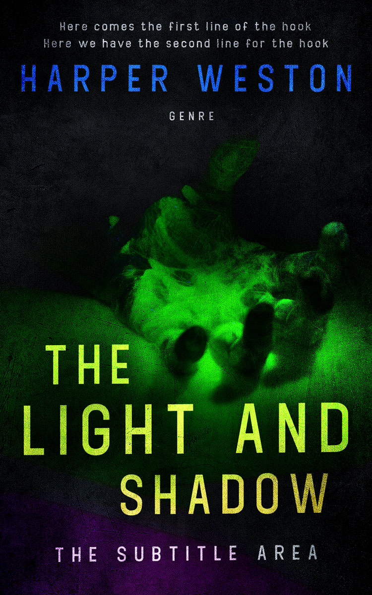 2D view of Premade Horror Book Cover - Racing Green