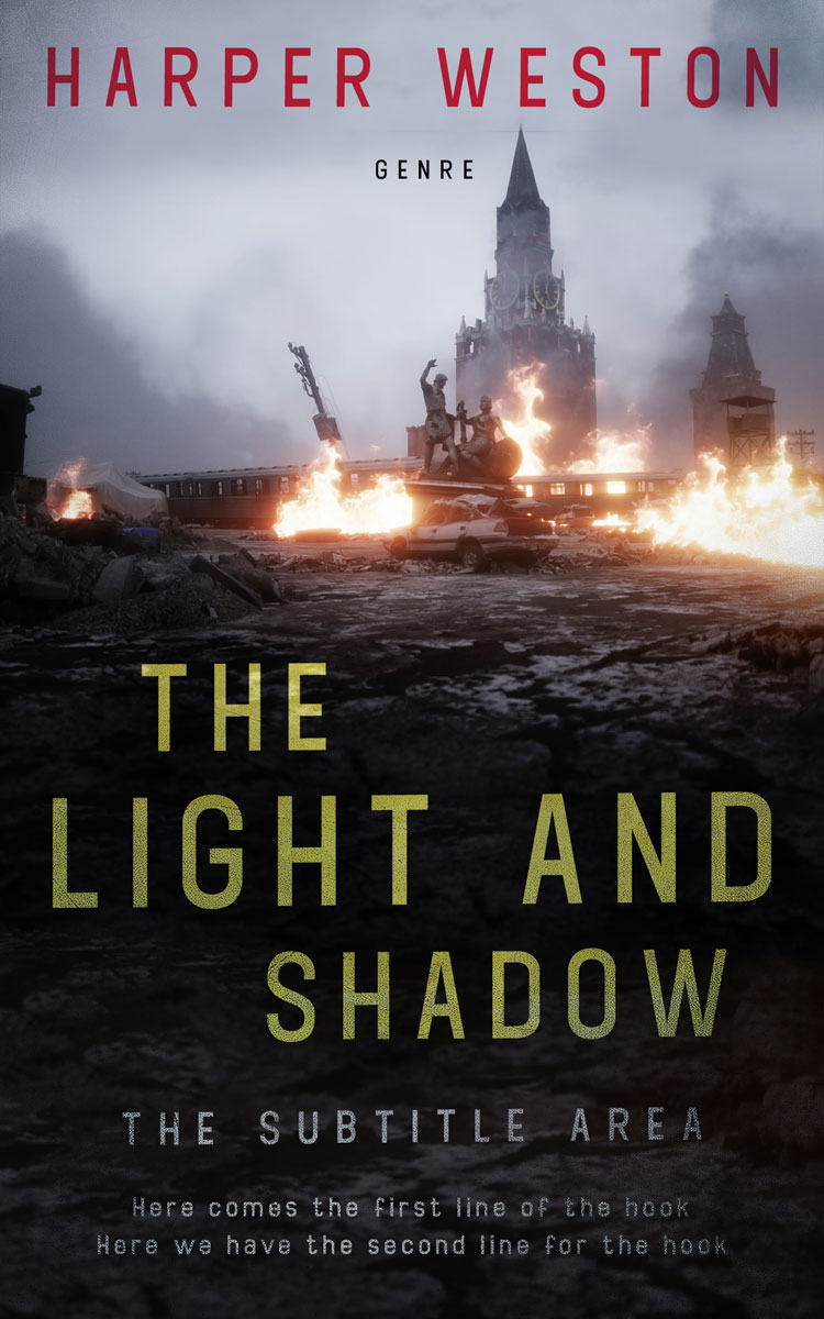 2D view of Premade Apocalyptica Book Cover - Pale Slate