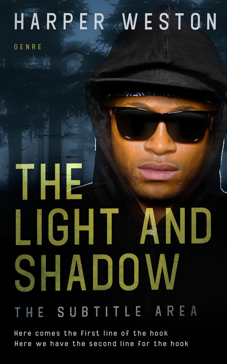 2D view of Premade Mystery & Thriller & Suspense Book Cover - Black