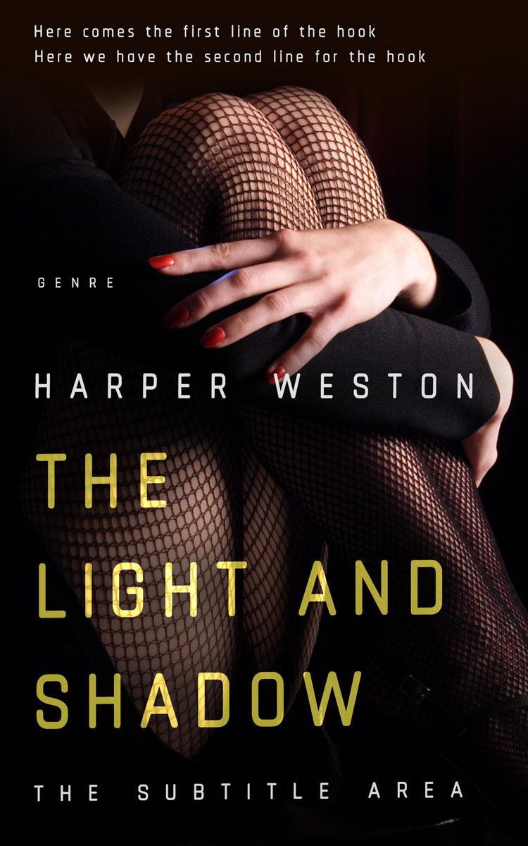 2D view of Premade Erotica Book Cover - Black